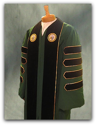 Custom designed presidential robe for College of Our Lady of the Elms designed by University Cap & Gown
