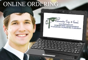 Order your cap and gown online from University Cap & Gown